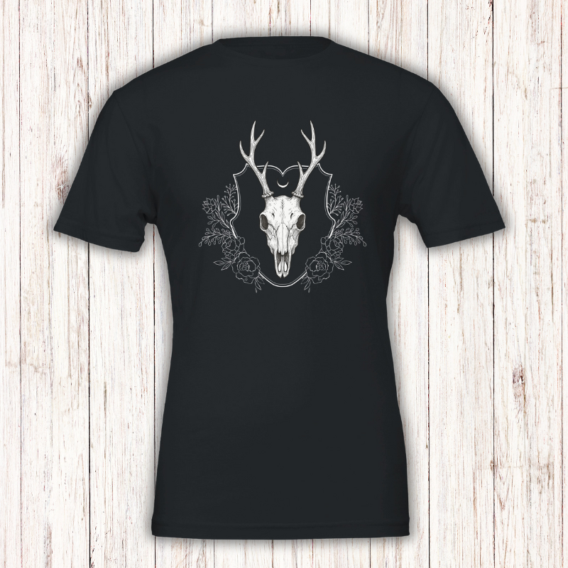 Witchy Hexen T-Shirt mit Reh Schädel - Witchy Cozy Collection - Witchcore Accssoires