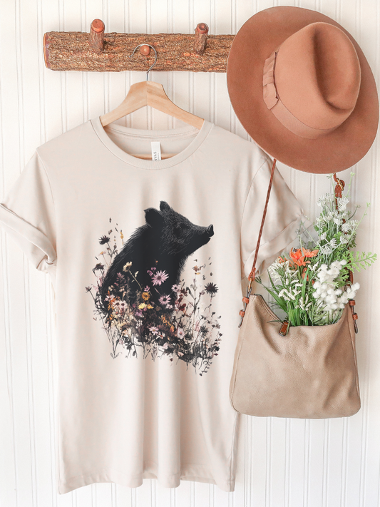 „Wiesenkind“ – T-Shirt mit Wildschwein-Frischling - Design von SimpleLore